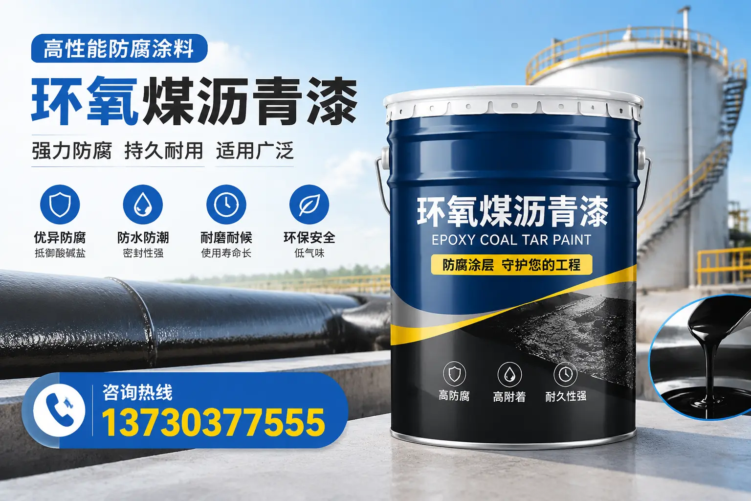 环氧煤沥青漆的耐久性分析,适合赵县的使用场景